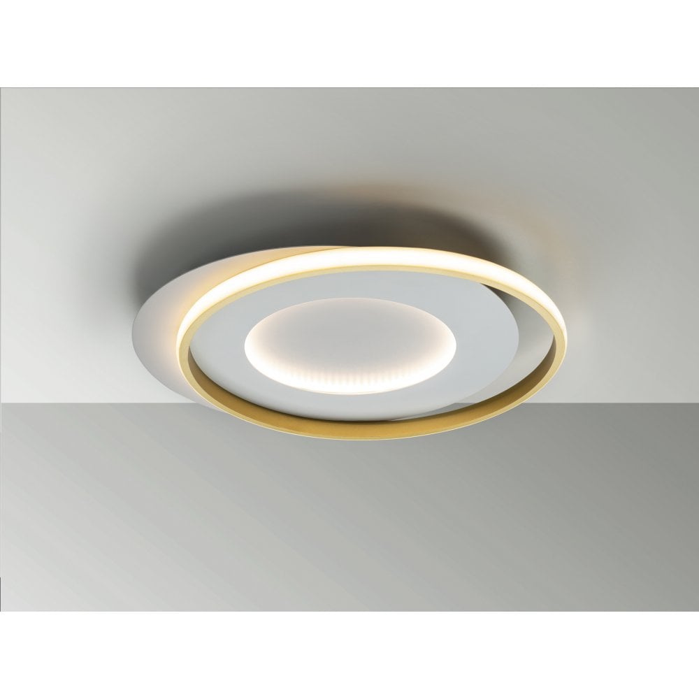 245135 Limbos LED Flush Ceiling Light White/Gold