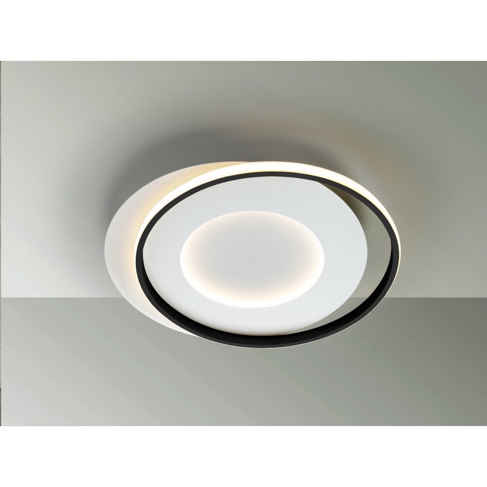 245142 Limbos LED Flush Ceiling Light White/Black
