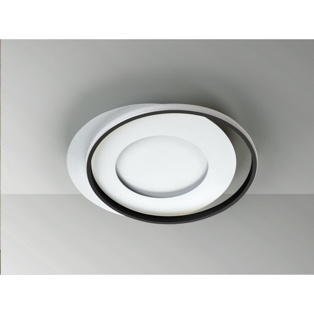 245142 Limbos LED Flush Ceiling Light White/Black