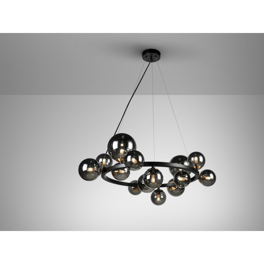 329613 Astros 14 Light Pendant Black