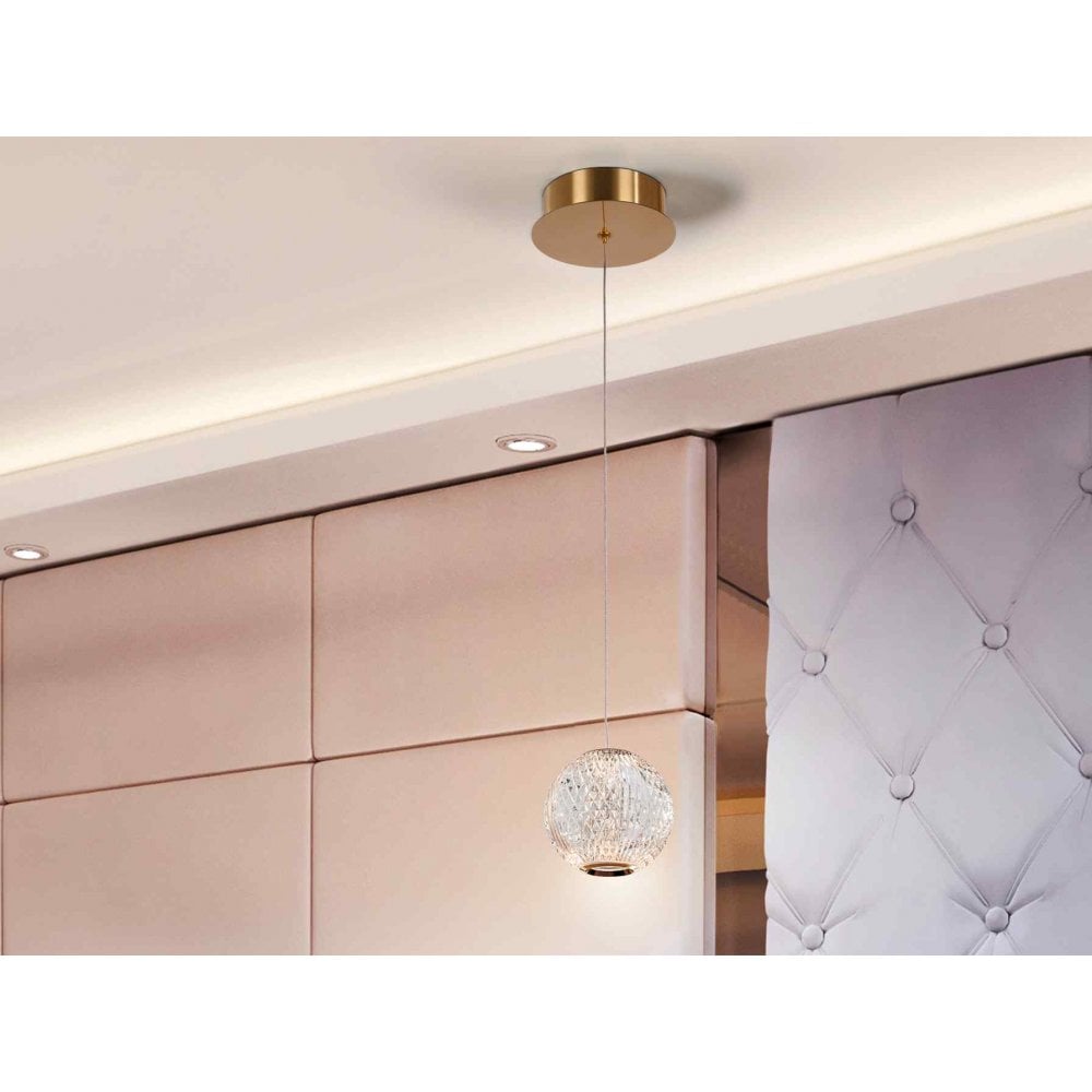354004 Austral LED 1 Light Pendant Golden
