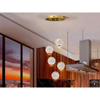 354196 Austral LED 5 Light Pendant Golden