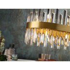 365369 Grace Oval 20 Light Pendant Golden