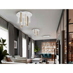 374064 Varas LED 9 Light Ceiling Light Gold/White