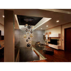 439015 Dark 14 Light Pendant Black/Brass