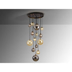 439015 Dark 14 Light Pendant Black/Brass