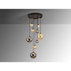 439176 Dark 9 Light Pendant Black/Brass