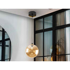 439381 Dark 1 Light Pendant Black Brass