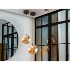 439381 Dark 1 Light Pendant Black Brass