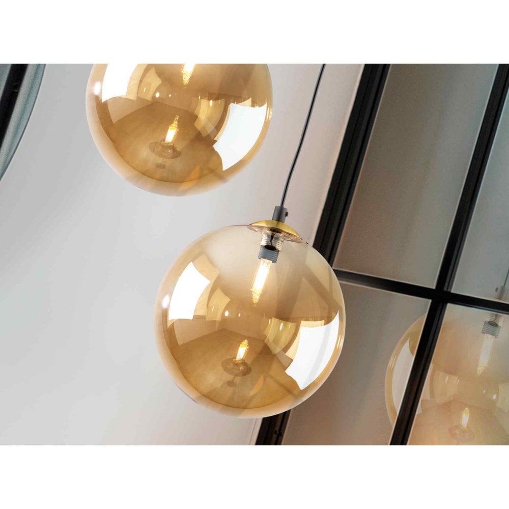 439381 Dark 1 Light Pendant Black Brass