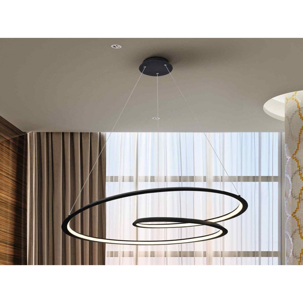 527644 Looping LED Pendant Black