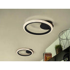 717847 Ring Flush Ceiling Light/Wall Light 1 Ring Black