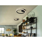 717847 Ring Flush Ceiling Light/Wall Light 1 Ring Black