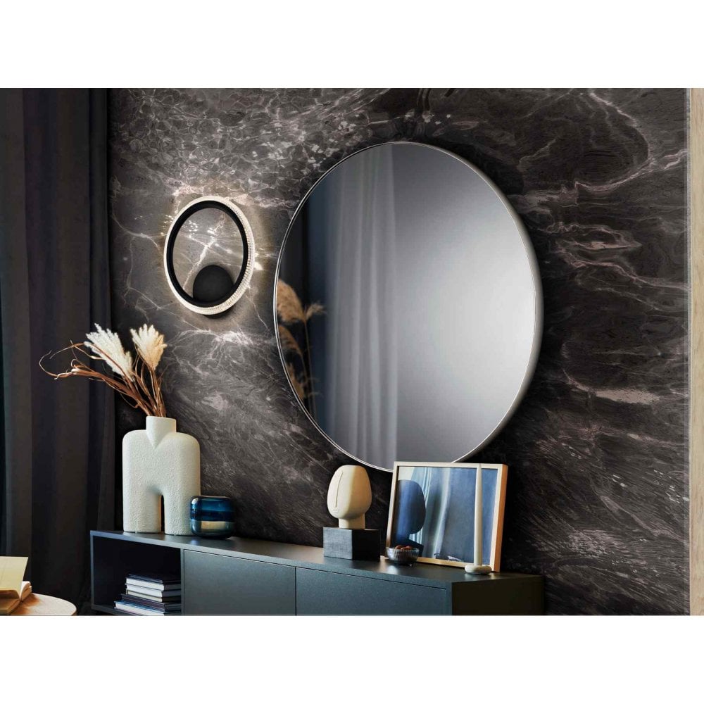 717847 Ring Flush Ceiling Light/Wall Light 1 Ring Black