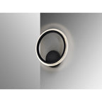 717847 Ring Flush Ceiling Light/Wall Light 1 Ring Black