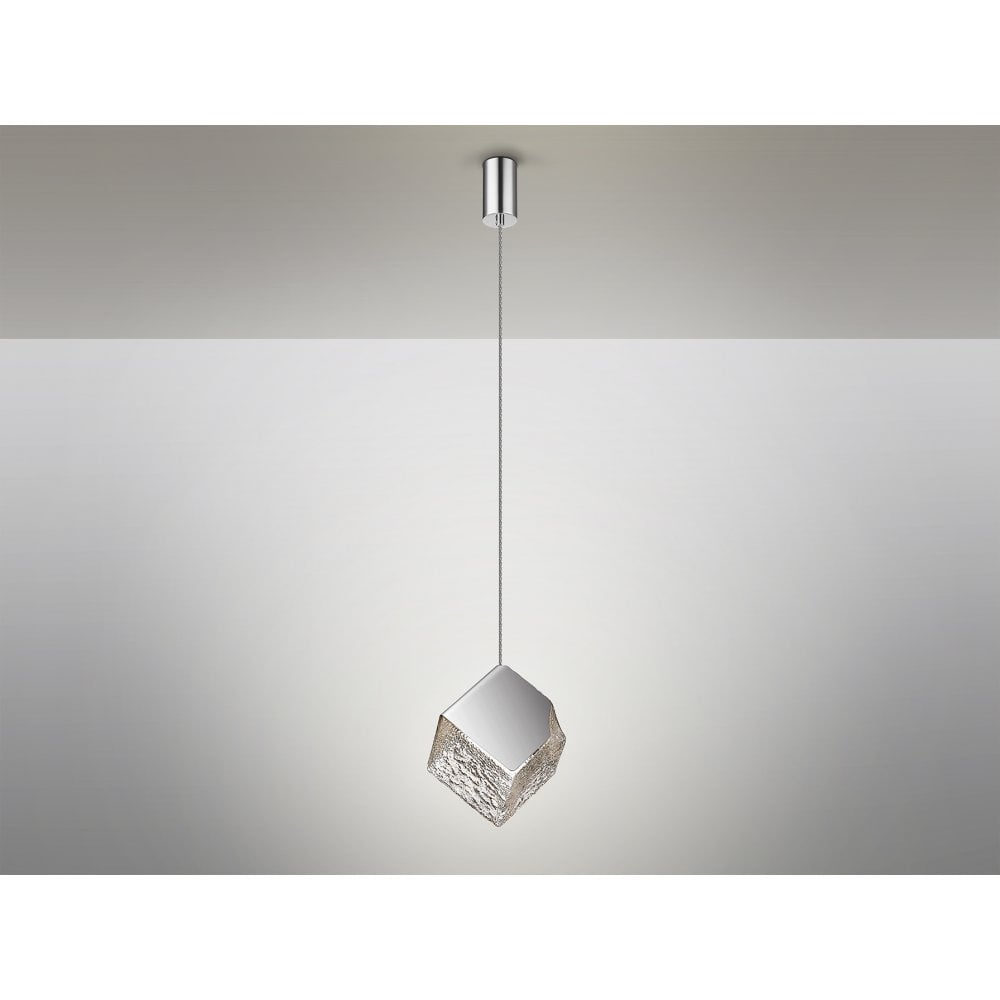 720120 Priscila 1 Light Pendant Chrome EX DISPLAY (1 x ONLY!!)