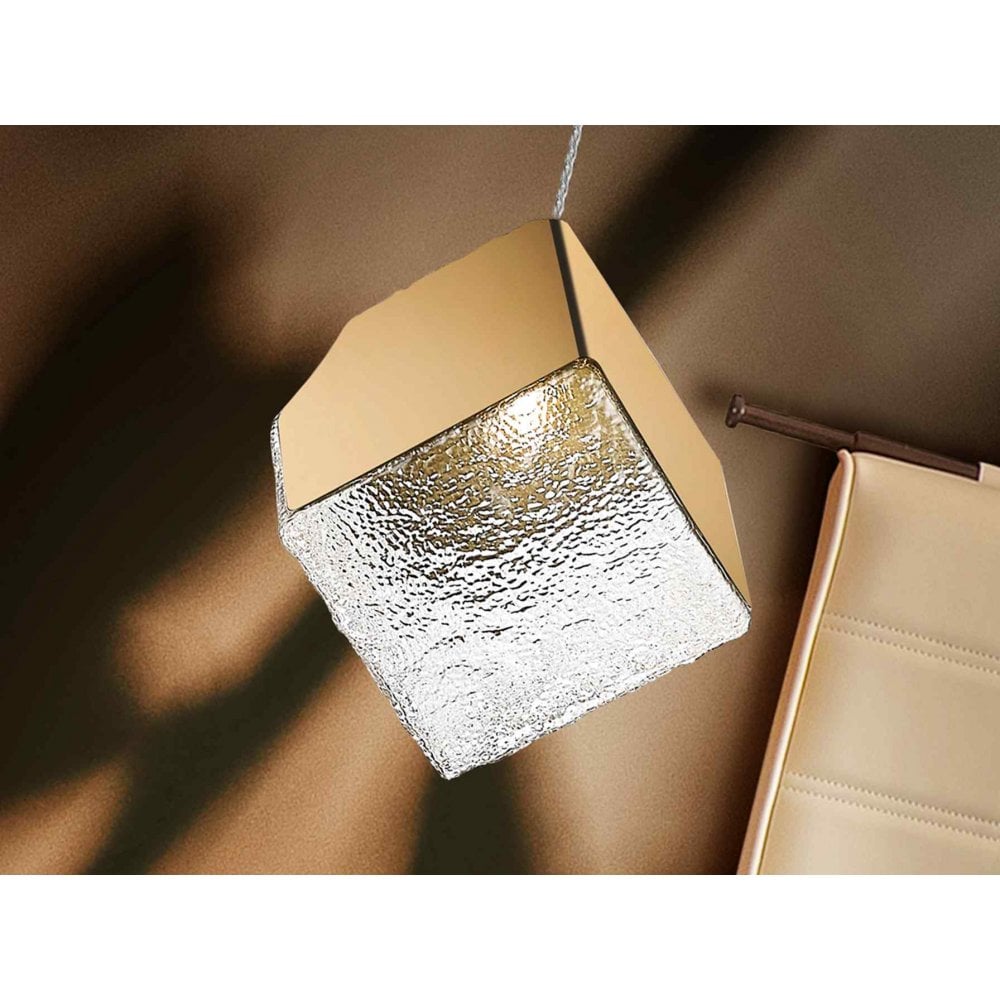 720137 Priscila 1 Light Pendant Gold (S)