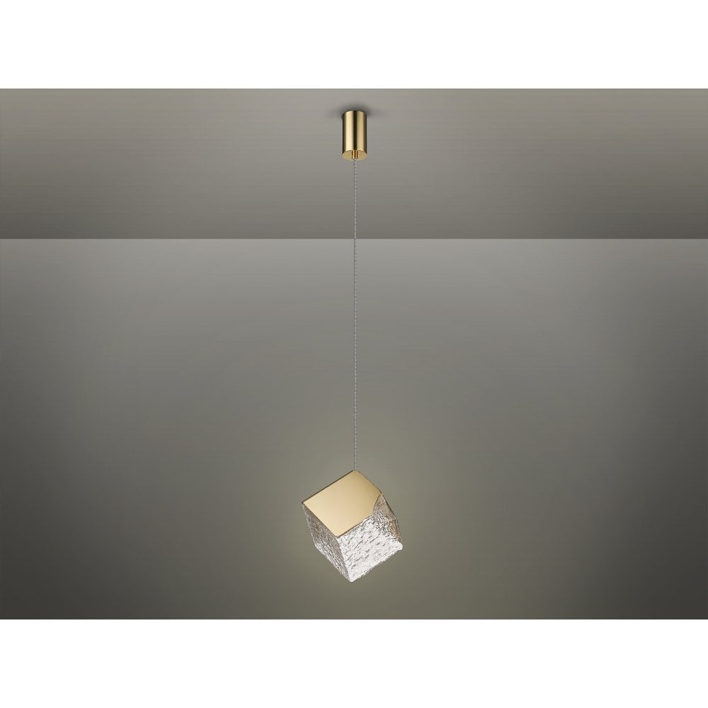 720137 Priscila 1 Light Pendant Gold (S)