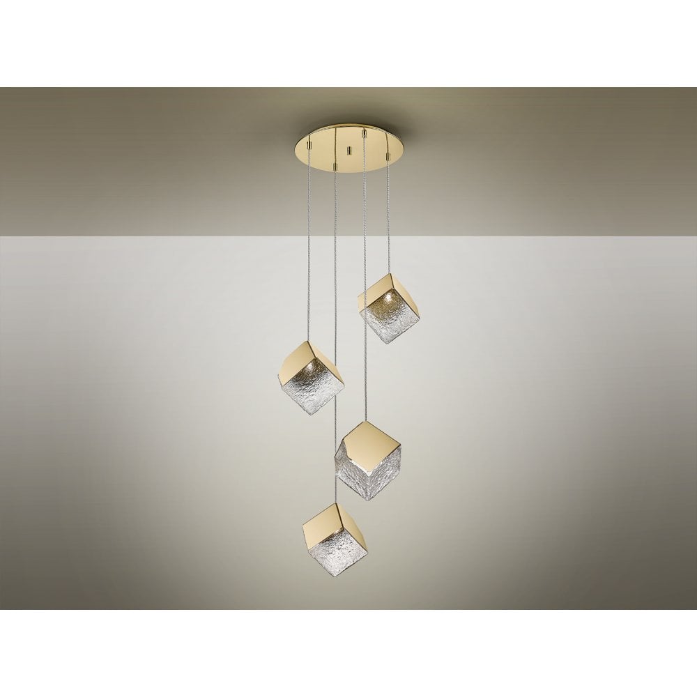 720403 Priscila 4 Light Pendant Gold