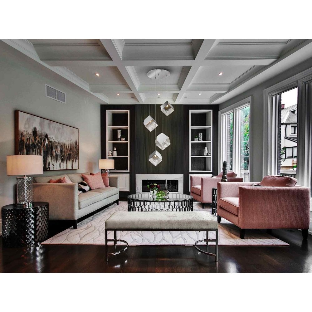720410 Priscila 4 Light Pendant Chrome EX DISPLAY (1 x ONLY!!)