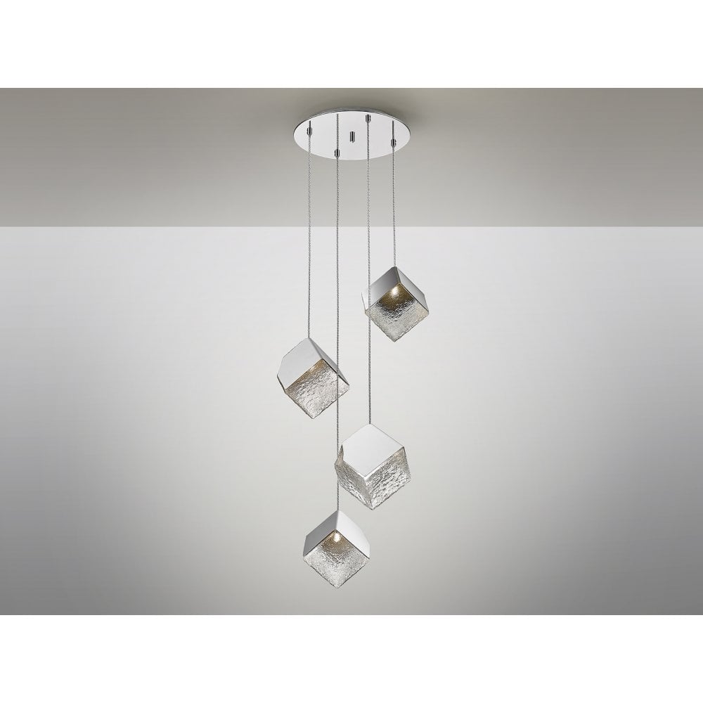 720410 Priscila 4 Light Pendant Chrome EX DISPLAY (1 x ONLY!!)