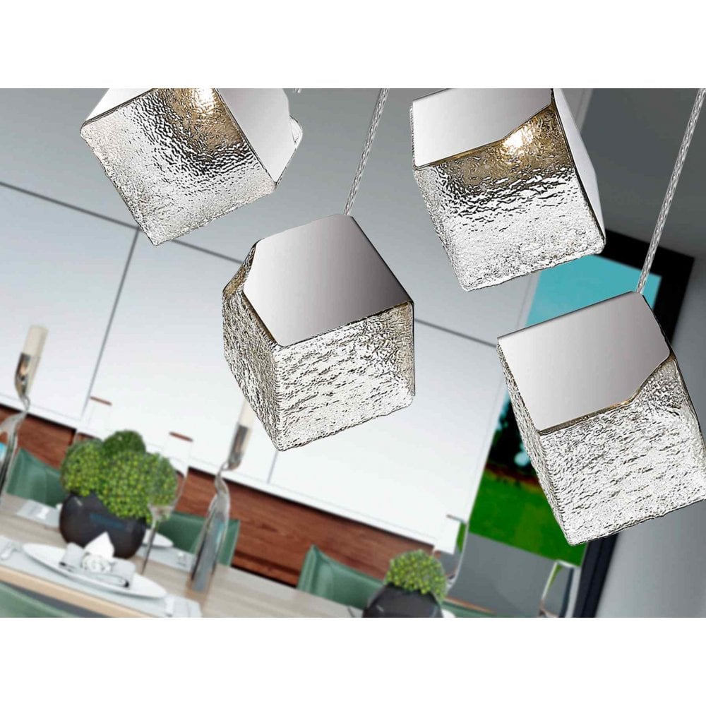 720588 Priscila 5 Light Pendant Chrome
