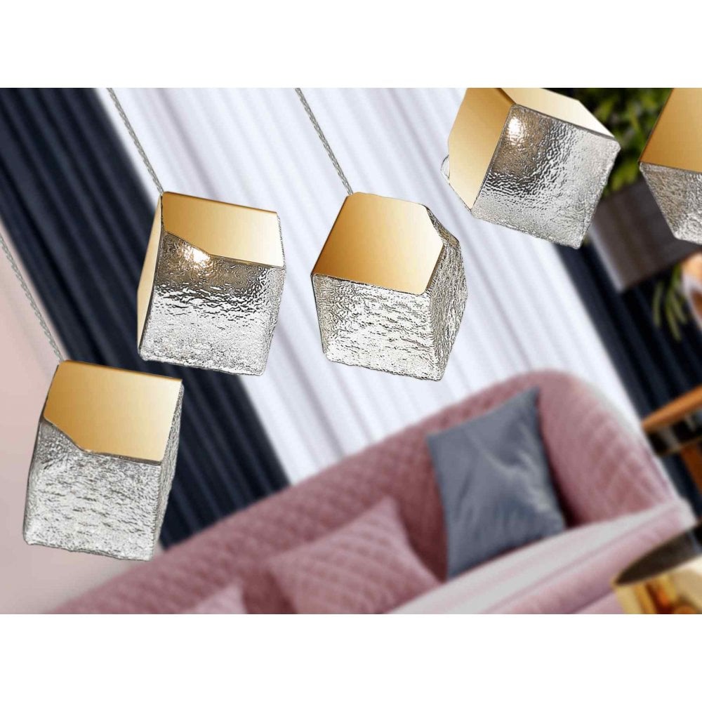 720595 Priscila 5 Light Pendant Gold EX DISPLAY (1 x ONLY!!)
