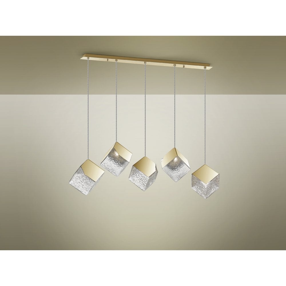720595 Priscila 5 Light Pendant Gold EX DISPLAY (1 x ONLY!!)
