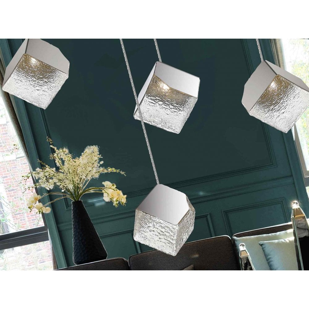 721240 Priscila 12 Light Pendant Chrome EX DISPLAY