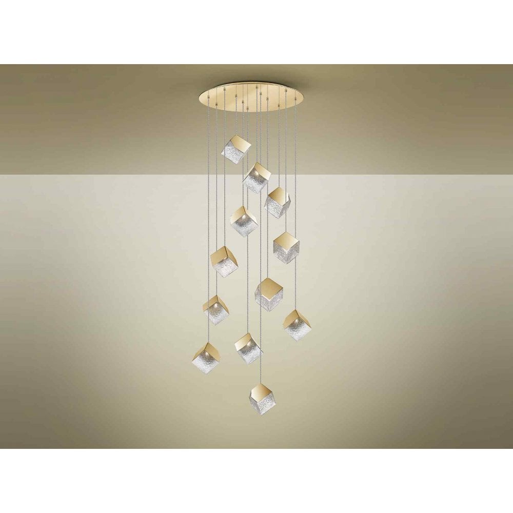 721257 Priscila 12 Light Pendant Gold