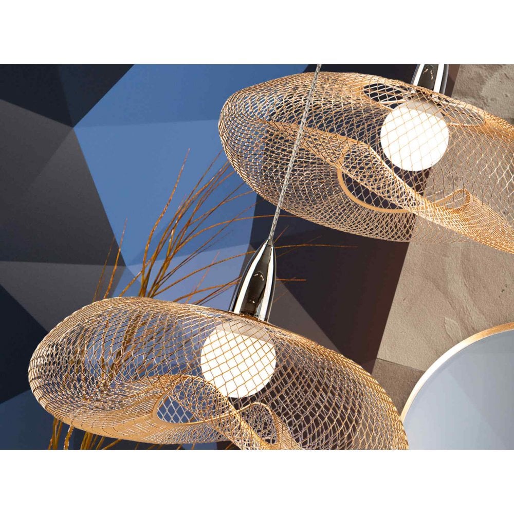735964 Forma 1 Light Pendant Chrome/Gold