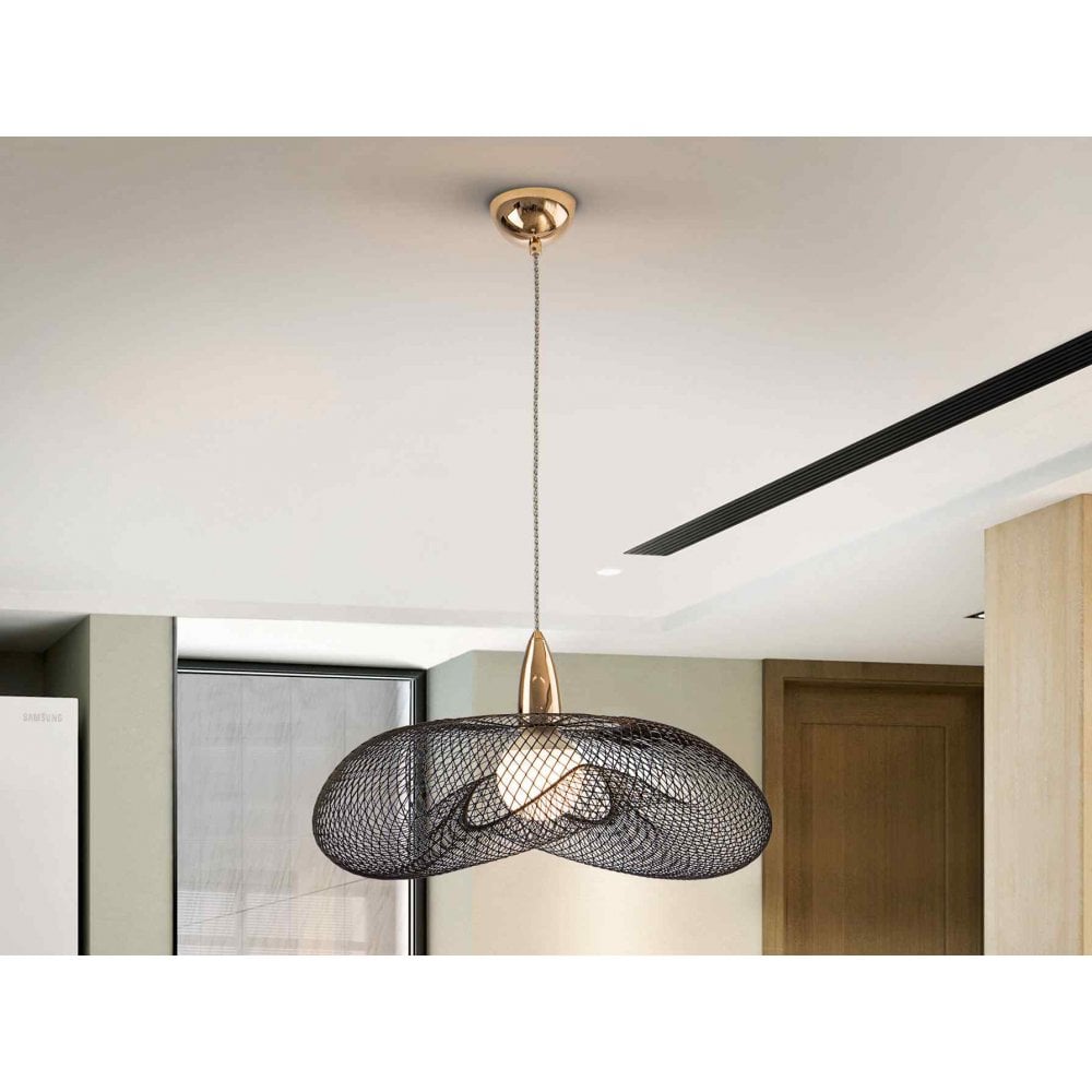 735971 Forma 1 Light Pendant Gold/Black