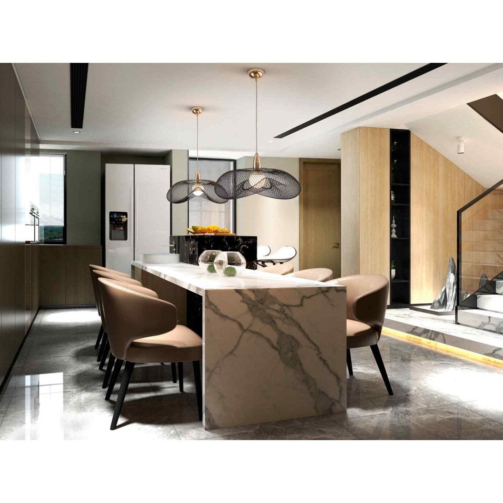 735971 Forma 1 Light Pendant Gold/Black
