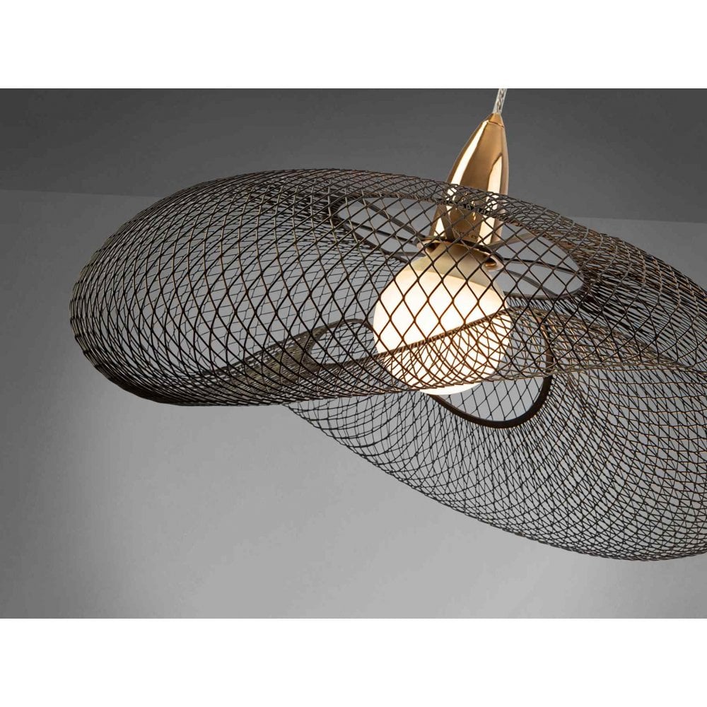 735971 Forma 1 Light Pendant Gold/Black