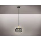 910132 Osiris 1 Light Pendant Gold Black