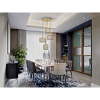 910460 Osiris Round 4 Light Pendant Gold