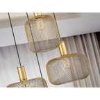 910460 Osiris Round 4 Light Pendant Gold