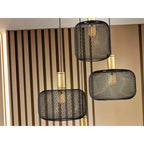 910477 Osiris 4 Light Pendant Gold Black