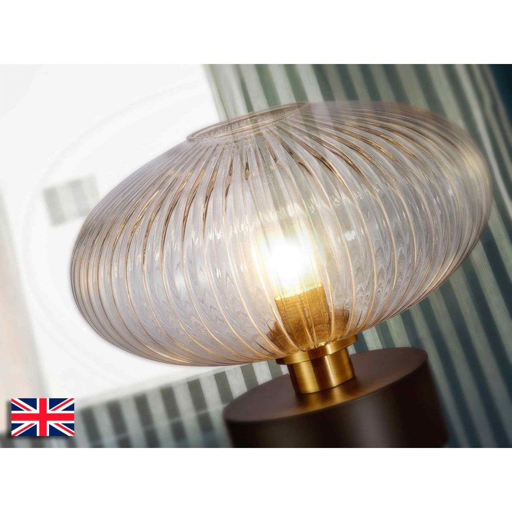 225274UK Norma Table Lamp 1 Light Black Brass