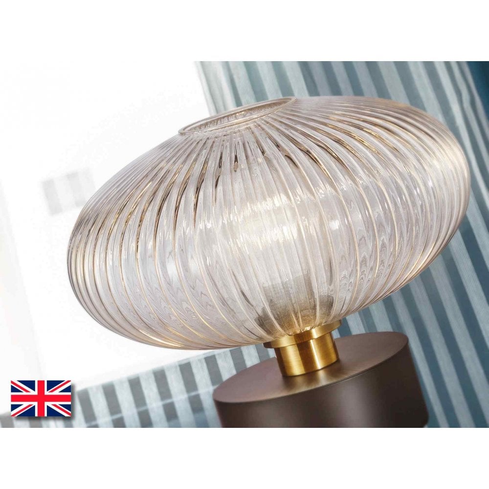 225274UK Norma Table Lamp 1 Light Black Brass