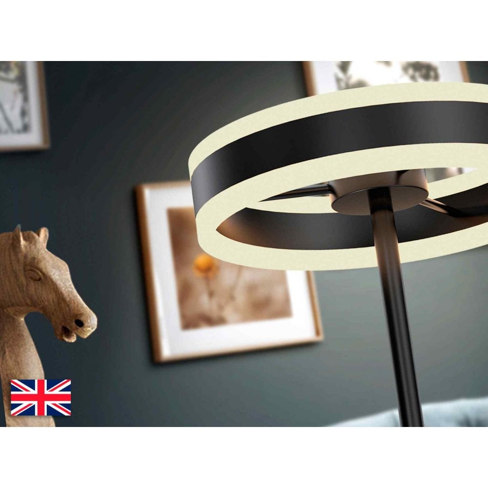 832076UK Helia LED Table Lamp Matt Black