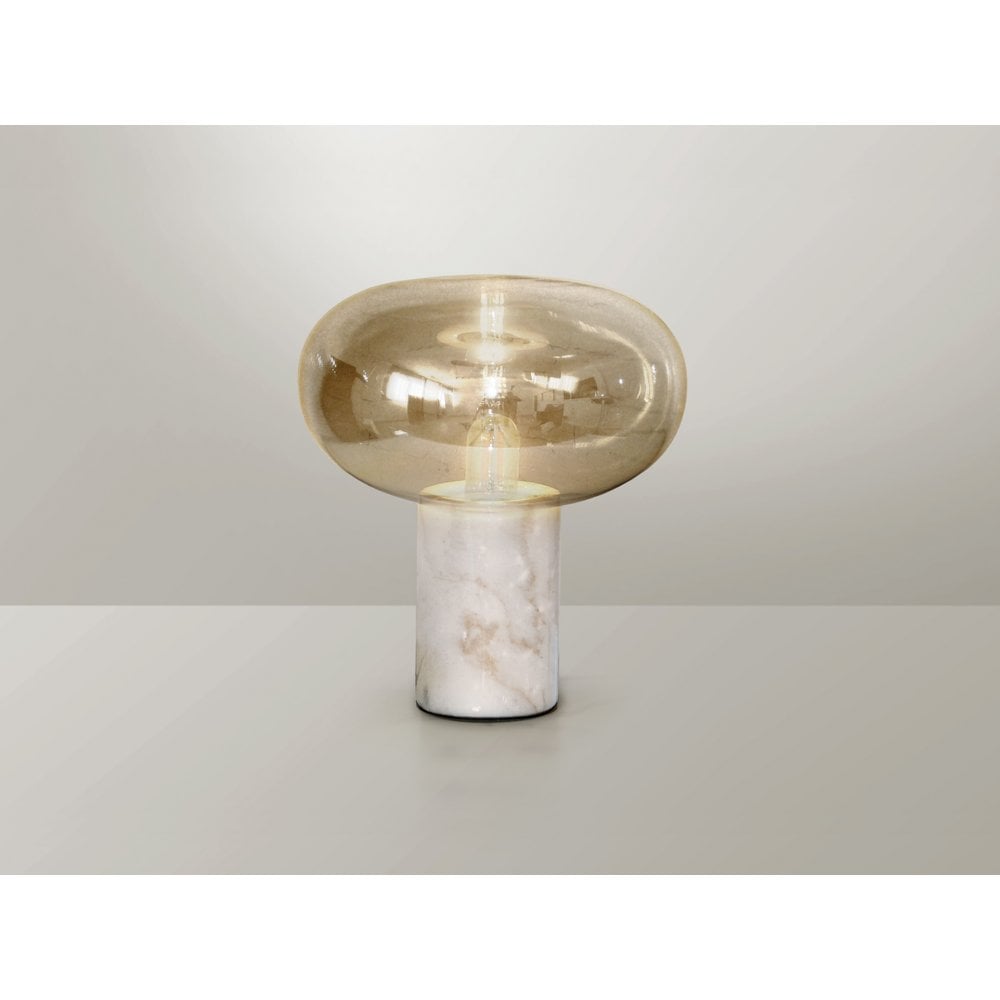 837156UK Fungi Table Lamp White Marble