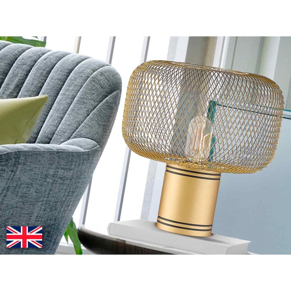 910521UK Osiris Table Lamp 1 Light Gold