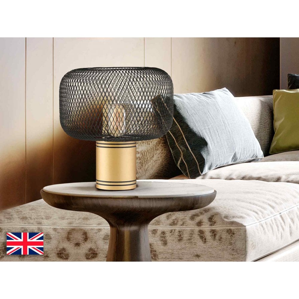 910538UK Osiris Table Lamp 1 Light Black