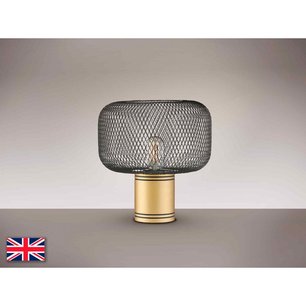 910538UK Osiris Table Lamp 1 Light Black