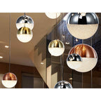 793960K Sphere LED Pendant 27 Light Dimmable Chrome Brass Copper
