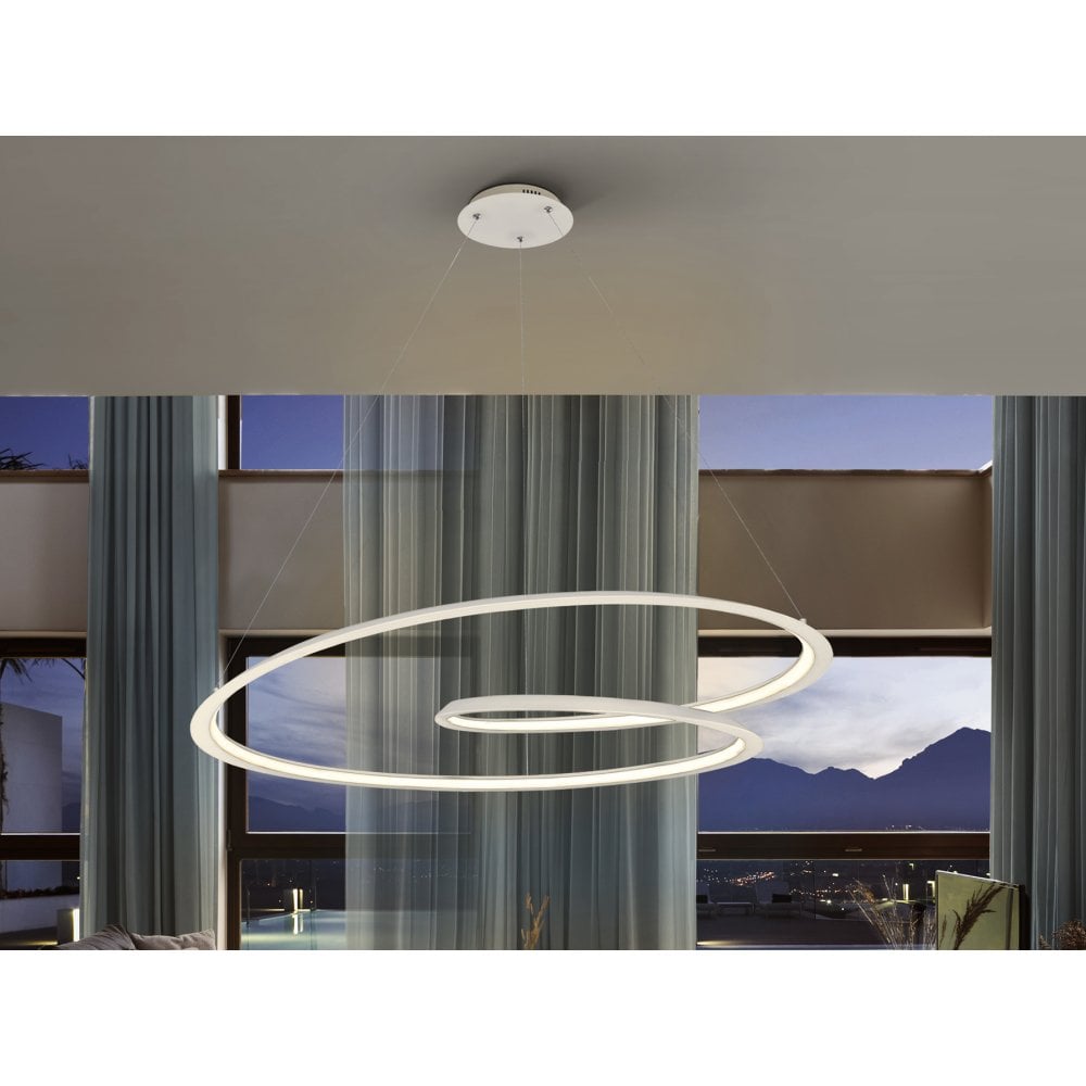 527637 Looping LED Pendant White