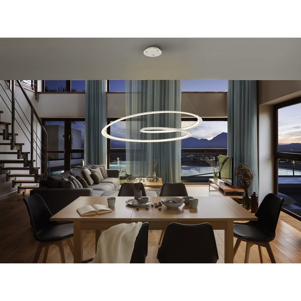 527637 Looping LED Pendant White
