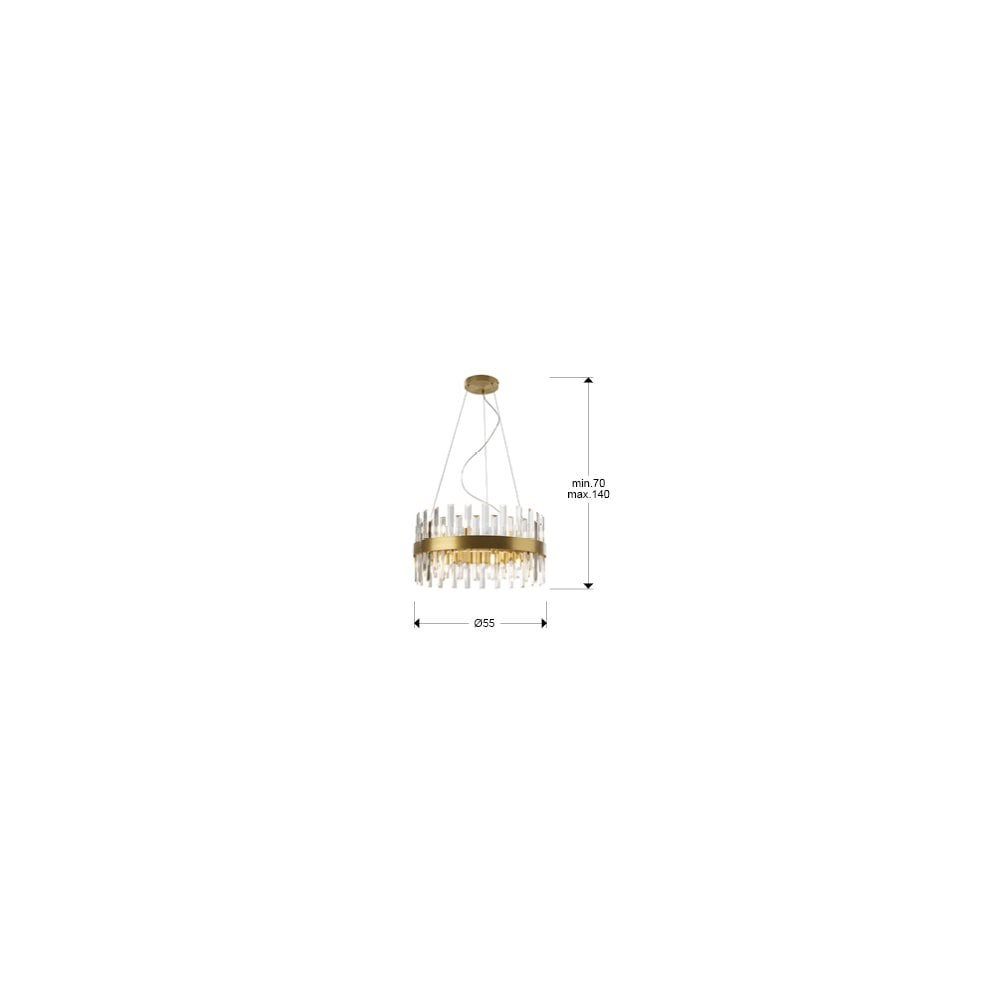 365277 Grace 14 Light Pendant Golden
