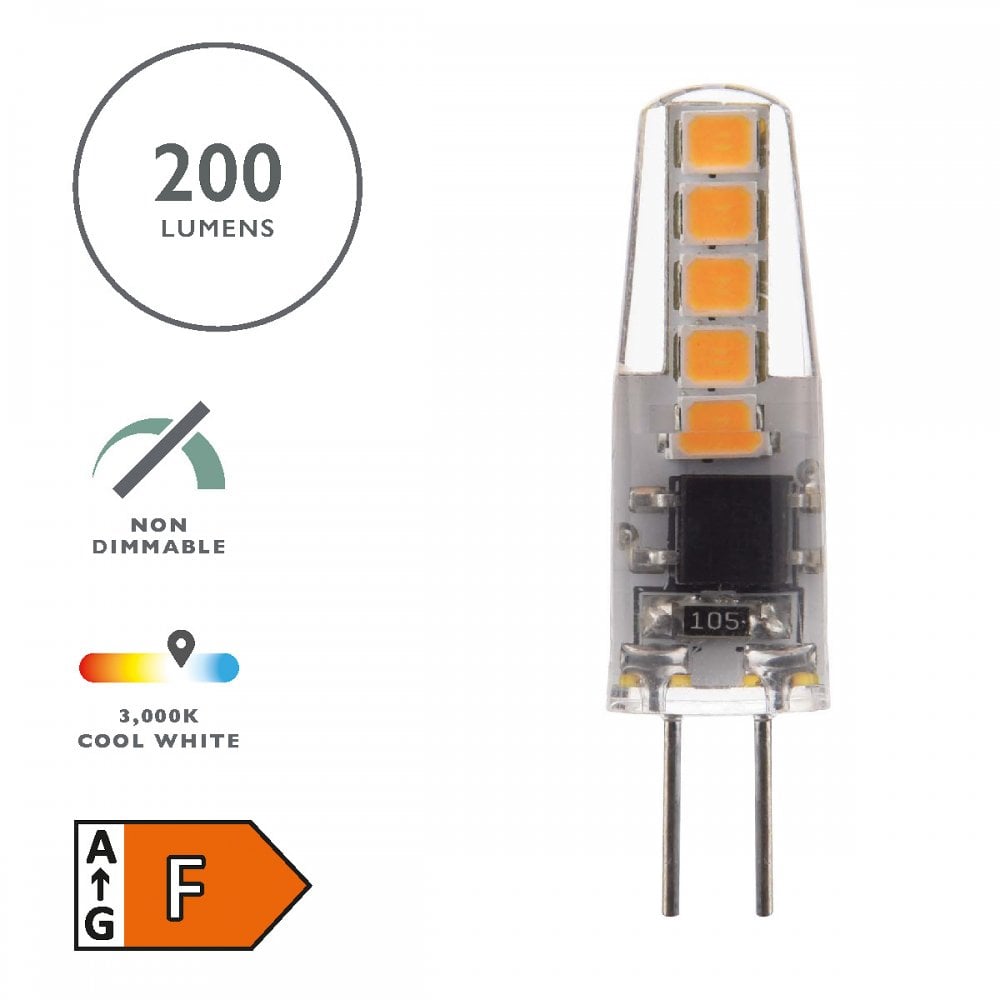 Dar (Pack of 10) LED G4 Light Bulb 2W 200LM 3000K